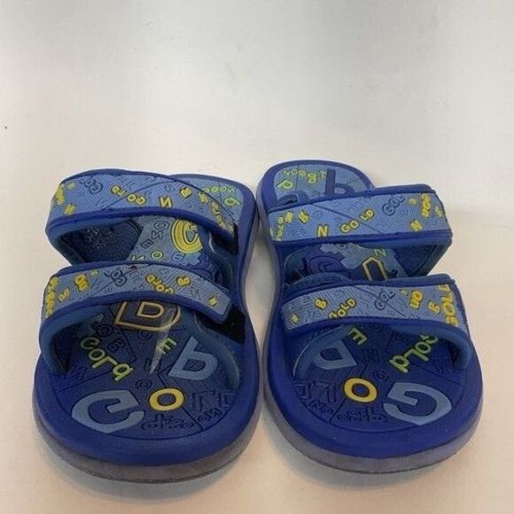 G.P Navy Blue Lightweight Slip On Slides Sandals Little Boys Size 28 - Picture 4 of 9